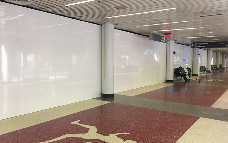 Temporary Partitions at Boston Intl Airport (BOS)