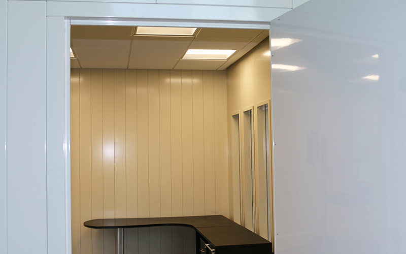 Modular Office Kits Support T-Bar Ceilings (Not Included)