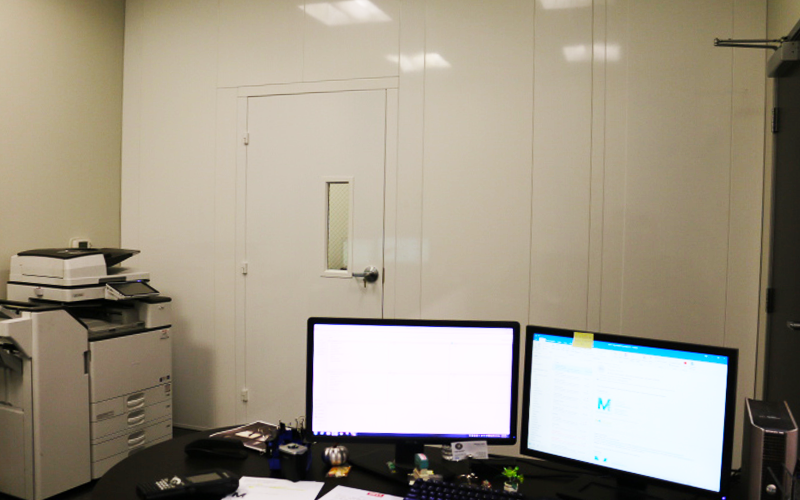Office Partition with Single Door Access